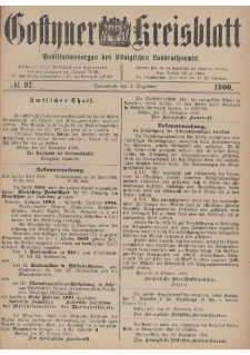 Gostyner Kreisblatt 1900.12.01 Nr 97