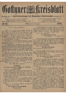 Gostyner Kreisblatt 1910.08.10 Nr 64