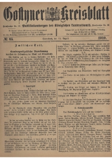 Gostyner Kreisblatt 1910.08.13 Nr 65