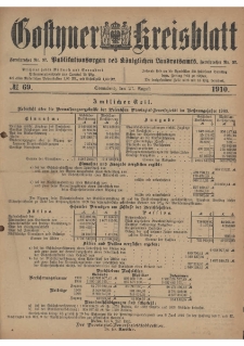 Gostyner Kreisblatt 1910.08.27 Nr 69