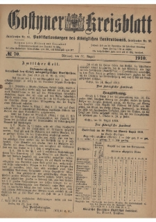 Gostyner Kreisblatt 1910.08.31 Nr 70