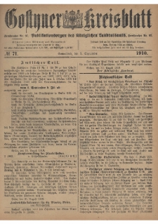 Gostyner Kreisblatt 1910.09.03 Nr 71