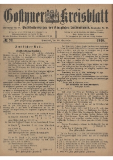 Gostyner Kreisblatt 1910.09.10 Nr 73