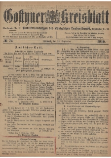 Gostyner Kreisblatt 1910.09.14 Nr 74