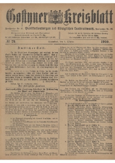 Gostyner Kreisblatt 1910.10.01 Nr 79