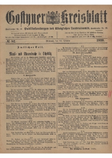 Gostyner Kreisblatt 1910.10.12 Nr 82