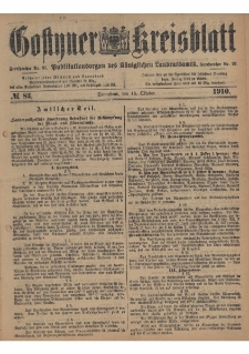 Gostyner Kreisblatt 1910.10.15 Nr 83