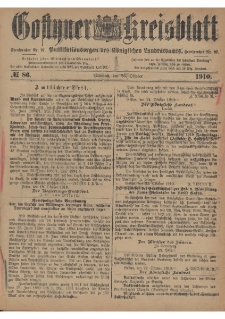 Gostyner Kreisblatt 1910.10.26 Nr 86
