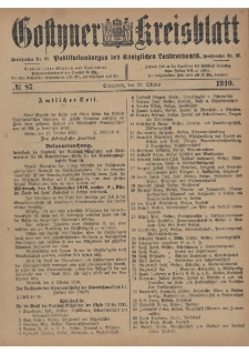 Gostyner Kreisblatt 1910.10.29 Nr 87