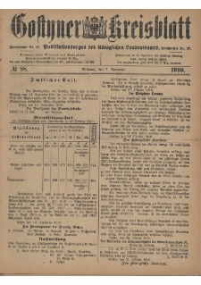 Gostyner Kreisblatt 1910.11.02 Nr 88