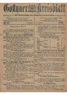 Gostyner Kreisblatt 1910.11.05 Nr 89