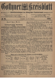 Gostyner Kreisblatt 1910.11.26 Nr 95