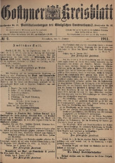 Gostyner Kreisblatt 1911.01.07 Nr 2