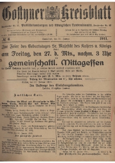 Gostyner Kreisblatt 1911.01.21 Nr 6