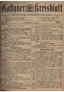 Gostyner Kreisblatt 1911.02.08 Nr 11