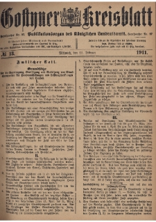 Gostyner Kreisblatt 1911.02.15 Nr 13