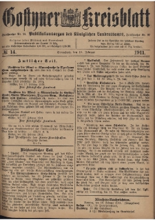 Gostyner Kreisblatt 1911.02.18 Nr 14