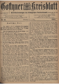 Gostyner Kreisblatt 1911.03.01 Nr 17