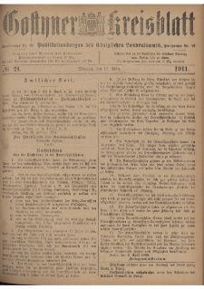 Gostyner Kreisblatt 1911.03.15 Nr 21