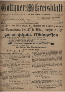 Gostyner Kreisblatt 1912.01.24 Nr 7