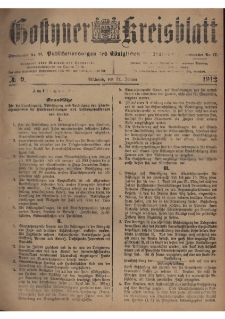 Gostyner Kreisblatt 1912.01.31 Nr 9