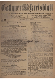 Gostyner Kreisblatt 1912.02.17 Nr 14