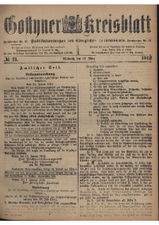 Gostyner Kreisblatt 1912.03.13 Nr 21
