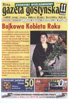 Nowa Gazeta Gostyńska 2008.03.16 R.8 Nr 11(254)