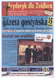 Nowa Gazeta Gostyńska 2008.04.13 R.8 Nr 15(258)