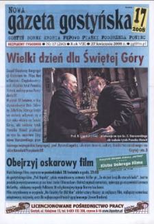 Nowa Gazeta Gostyńska 2008.04.27 R.8 Nr 17(260)