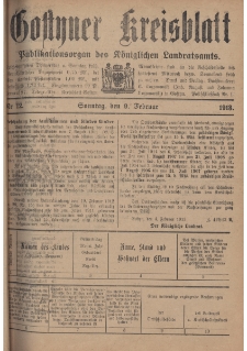 Gostyner Kreisblatt 1913.02.09 Nr 12