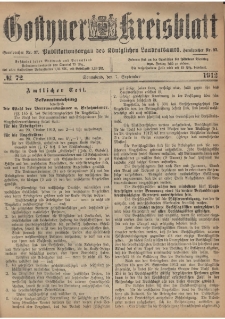 Gostyner Kreisblatt 1912.09.07 Nr 72