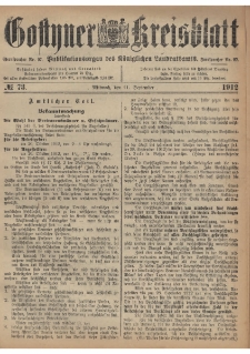 Gostyner Kreisblatt 1912.09.11 Nr 73