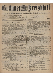Gostyner Kreisblatt 1912.09.14 Nr 74