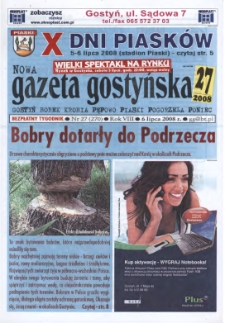 Nowa Gazeta Gostyńska 2008.07.06 R.8 Nr 27(270)