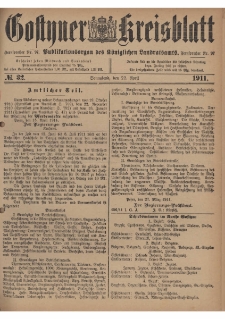 Gostyner Kreisblatt 1911.04.22 Nr 32