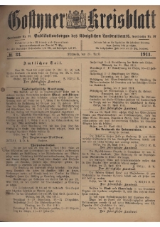 Gostyner Kreisblatt 1911.04.26 Nr 33