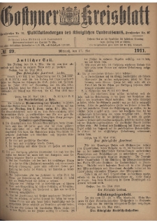 Gostyner Kreisblatt 1911.05.17 Nr 39