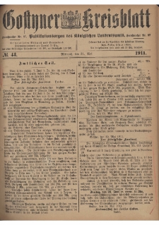 Gostyner Kreisblatt 1911.05.31 Nr 43