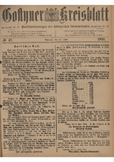 Gostyner Kreisblatt 1911.06.14 Nr 47