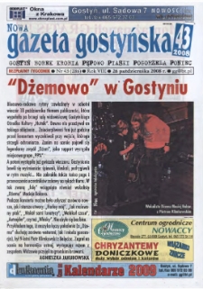 Nowa Gazeta Gostyńska 2008.10.26 R.8 Nr 43(286)