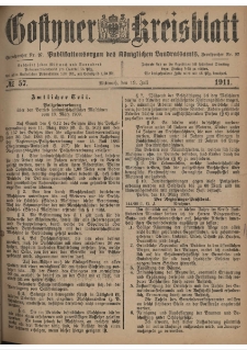 Gostyner Kreisblatt 1911.07.19 Nr 57