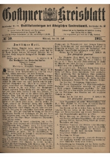Gostyner Kreisblatt 1911.07.26 Nr 59