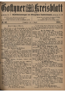 Gostyner Kreisblatt 1911.08.05 Nr 62