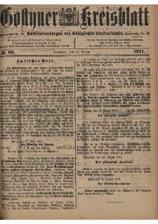 Gostyner Kreisblatt 1911.08.19 Nr 66
