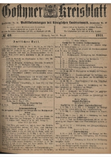 Gostyner Kreisblatt 1911.08.30 Nr 69