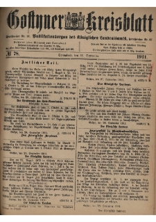 Gostyner Kreisblatt 1911.09.30 Nr 78
