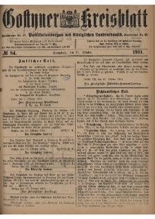Gostyner Kreisblatt 1911.10.21 Nr 84