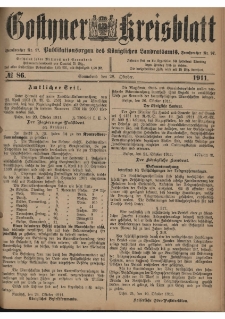 Gostyner Kreisblatt 1911.10.28 Nr 86