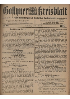 Gostyner Kreisblatt 1911.11.04 Nr 88